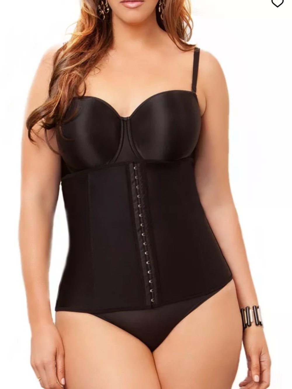 Women's Plus Size Premium Extra Firm Hourglass Waist Trainer - Black
